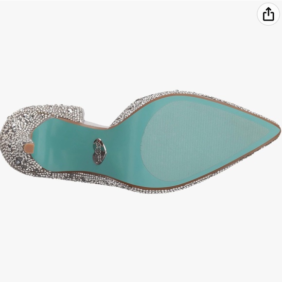 Blue by Betsey Johnson Hazil Jeweled Bridal Pointed Toe Stiletto Pumps size 9 - Picture 4 of 14